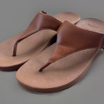 FitFlop  Women's LuLu Leather Toepost Thong sandals AD3-592 Light Tan US Women 8 Photo 0