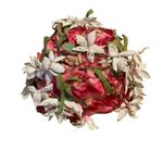 VINTAGE CIRCA 1960'S HANDCRAFTED PINK W/SILK FLOWERS CLOCHE HAT Photo 4