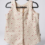 Vintage Mervyn's white and pink polka dot tank blouse M Red Size M Photo 0