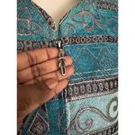 Dress Barn  Blue & Black Textured Jacket Size 3XL Tribal Print Blazer Photo 3