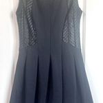 Patrizia Luca Milano, M, Fit & Flare Womens Dress, Black, Faux Leather, Formal Black Size M Photo 0