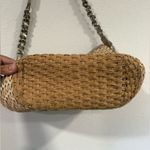 Brighton Jani Straw Chain Shoulder Bag Gold Silver Leather Strap Photo 7
