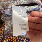 Anthropologie Maeve Purple and Orange Stained glass Patterned Blouse Size XS Photo 6