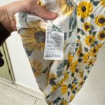 H&M Divided  Sunflower Lightweight V Neck Baby Doll Mini Dress L Photo 5