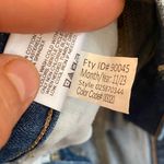 EXPRESS Dark Blue Frayed Jean Shorts Photo 3