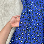 Kate Spade  New York Cyber Cheetah Dawson Dress Sleeveless Silk Blend In Blue 0 Photo 9