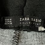 ZARA Basic Plaid and Herringbone Skinny Dress Pants Black White Size Medium Photo 3