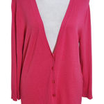 New York and Company Hot Pink Cardigan Sweater Size Large Photo 0
