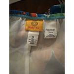 Ruby Rd Women's 14 Panel Ruffle Skirt Elastic Waist Tropical Floral Fully Lined Blue Photo 5