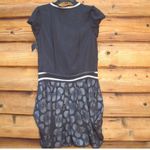 NWT Black White Bubble Hem Dress Black Size 6 Photo 4
