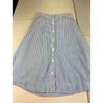 A New Day A New Day Blue Striped Button Front A-Line Midi Skirt - Size S Photo 2