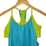 Lululemon Womens No Limits Practice Freely Workout Tank Top Blue & Green Size 10 Photo 2
