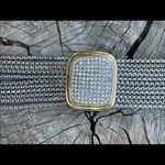 Two Tone Magnetic Rhinestone Bracelet Photo 11