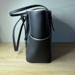 Michael Kors  Jet Set Bag Black White Tote Saffiano Leather Purse Shoulder Bag Photo 4