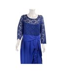 Marina Women Evening Dress Maxi Size 14 W Lace Top Blue Photo 1