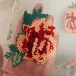 Rhapsody Eva Franco Sheer  Embroidered Top Size XS Photo 4