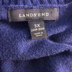 Lands' End Wool Cardigan Sweater Blue 3X Photo 5