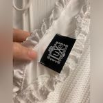 Luxe  Boutique White Textured Mini Dress W/ Shimmer Size Large Photo 2