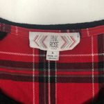 Pink Rose Waffle Knit Black Sweater Layered Look Photo 1