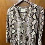 Anthropologie Maeve Juno Snake Print Button Down Long Sleeve Shirt Dress Medium Photo 4