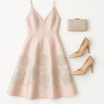 Carmen Marc Valvo Infusion Fit & Flare Pink Satin Cocktail Dress Size 10 NWT Photo 13