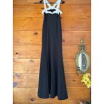 Lulus  Luxurious Outlook Black and White Bow Mermaid Maxi Dress Wedding Size M Photo 4