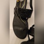 Cole Haan Anica Leather Black Crocodile Print Ankle Strap Women’s Sandals Size 6 Photo 8