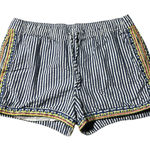Vineyard Vines  Striped Embroidered Shorts Women's Size 4 Blue White Yellow Pink Photo 0