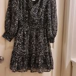 Steve Madden  V-Neck Long Sleeve Dot Smocked Waist Minidress  Size L Photo 6