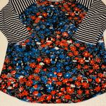 LuLaRoe RANDY 3/4 Raglan Sleeve Baseball Tee LARGE Floral Striped Photo 4