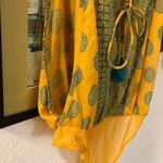 Free People Intimately Soul Of The Sun Bodysuit M Yellow Green Tassels Boho Chic Photo 7