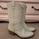 Steve Madden hayward white leather cowboy boots Photo 7