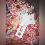 ZARA RARE  NWT SASHA Pant - Pink and orange paisley print Photo 6