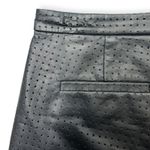 Banana Republic  | NWT | 0 | Black Faux Leather Perforated Lined Chino Shorts Photo 10