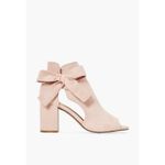 JustFab Womens Shoes Size 6.5 Karine Blush Pink Peep Toe Bootie Ties NEW Bows Photo 1