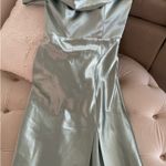 Birdy Grey Mia Dress Shiny Satin Sage Photo 5