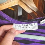 Sag Harbor Vintage Purple and Black Textured Embroidered Cardigan Blazer Size 1X Photo 2