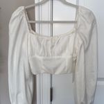 Princess Polly White Long Sleeve Crop Top Photo 1