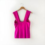 NWT Jay Godfrey Womens‎ Deep V Midi Cocktail Party Dress Sz 10 Fuschia Pink Photo 6