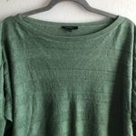 Lafayette 148  New York Sweater Green Linen Boat Neck Dolman Sleeve Sz L GUC Photo 6
