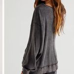 Free People  We The Free Buttercup Thermal in Black/Grey Deep V-Neck - Size XS Photo 1