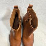 Zodiac 10M Julia Brown Leather Wedge Lug Ankle Platform Boot Zip Comfort Suede Size 10 Photo 2