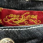 One 5 One  Women's Dark Blue Cropped Jeans with Embroidered Pocket, Size 12 Photo 1