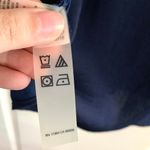 Room Service Floral Trim Button Pajama Top in Navy Blue Photo 7