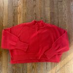 Zenana red boxy fit ribbed sweater pullover Photo 0