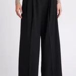 Theory Black Pleat Front Twill Wide Leg Pants 8 Photo 0