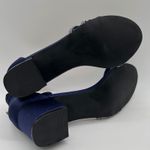 Allegra K NEW  Sandals Womens 8.5 Blue Rhinestone Strappy Block Heel‎ Ankle Strap Photo 8