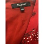 Madewell  Hazelwood Faux Wrap Dress 2 Red Floral Mini Long Sleeve V-Neck Boho Photo 4