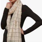 Rachel Pally NWOT  Chic Cream Checkered Lightweight‎ Scarf Photo 2