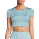 frankie's bikinis Zippy Baby Tee Crop Top in Baby Blue size medium Photo 0